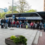 Stettin (Szczecin)- Vor der Abfahrt zur Stadtrundfahrt am Radisson Blu Hotel
